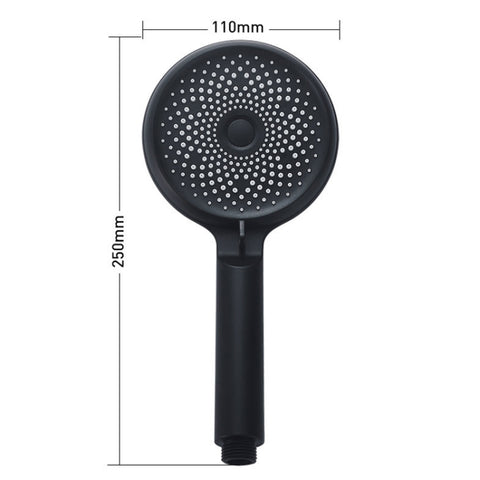 Home Handheld Silicone Supercharged Shower Nozzle, Style:, White, Black, Silver, White+Soft Tube+Space Aluminum Seat, Black+Soft Tube+Space Aluminum Seat, Silver+Soft Tube+Space Aluminum Seat