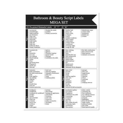 Bathroom Jars Label Storage Classification Waterproof Bathroom Stickers, Jars Label