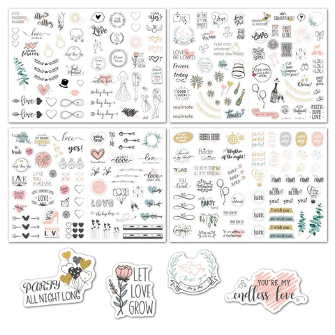 230 PCS Wedding Planning Stickers Engagement Planning Sticker Pack, Wedding Planning Stickers