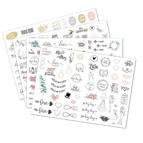 230 PCS Wedding Planning Stickers Engagement Planning Sticker Pack, Wedding Planning Stickers