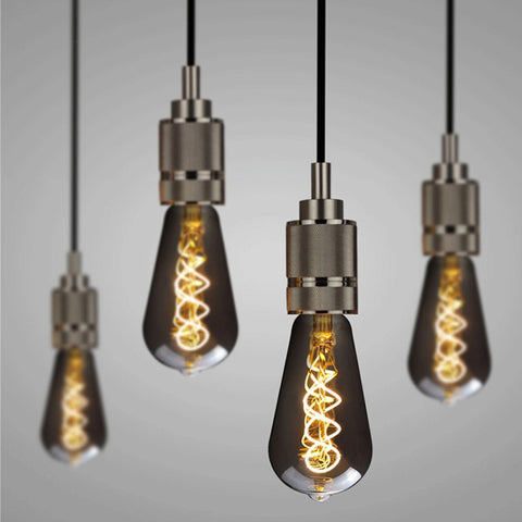 Electroplating Smoke Grey Warm Light LED Bulb Retro Lamp, ST64, G80, G95, T185, T300