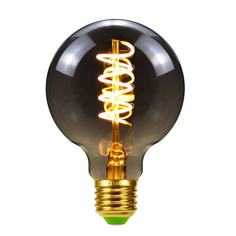Electroplating Smoke Grey Warm Light LED Bulb Retro Lamp, ST64, G80, G95, T185, T300