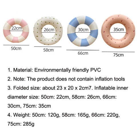 Thickened Children Swimming Ring Inflatable Underarm Ring, 50cm, 58cm, 66cm, 75cm