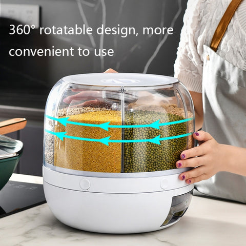 Kitchen Divider Rotating Cereal Storage Box, Cereal Storage Box
