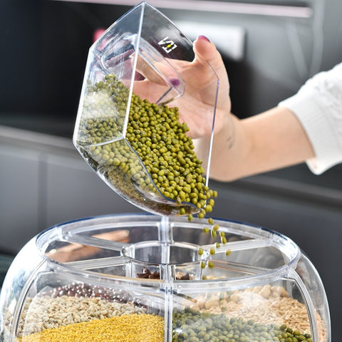 Kitchen Divider Rotating Cereal Storage Box, Cereal Storage Box