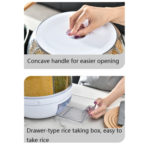 Kitchen Divider Rotating Cereal Storage Box, Cereal Storage Box