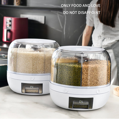 Kitchen Divider Rotating Cereal Storage Box, Cereal Storage Box