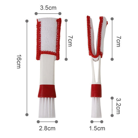 Car Wash Brush Soft Hub Multi-Function Dust Removal Tool, Red White Air Outlet Brush, Red Gray Air Outlet Brush, Red Sponge Brush, Red Wheel Brush