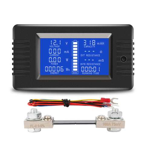 DC 0-200V Voltage Current Battery Tester, PZEM-013 10A, PZEM-015 With 50A Shunt, PZEM-015 With 100A Shunt, PZEM-015 With 200A Shunt, PZEM-015 With 300A Shunt, PZEM-015 Without Shunt