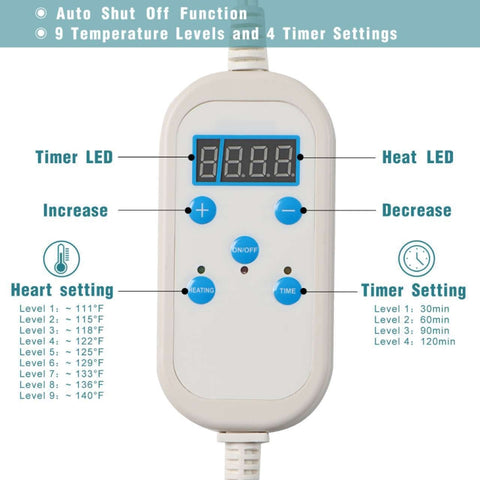 Smart Machine Washable Temperature Control Heating Physiotherapy Heating Pad, Plug Specifications:, EU Plug, US Plug