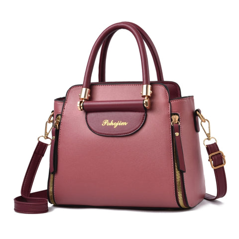 TFZ 572 PU Material Contrast Color Ladies Handbag