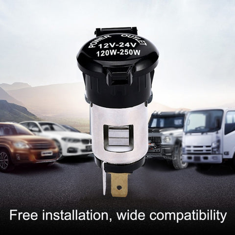 Car Modified Cigarette Lighter Waterproof Vehicle Charging Power Socket No Cigarette Type (with 1.5cm Line), Cigarette Type (with 1.5m Line), Cigarette Type (with 15cm Line), No Cigarette Type (with 1.5m Line), No Cigarette Type (with 15cm Line)
