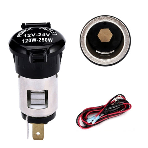 Car Modified Cigarette Lighter Waterproof Vehicle Charging Power Socket No Cigarette Type (with 1.5cm Line), Cigarette Type (with 1.5m Line), Cigarette Type (with 15cm Line), No Cigarette Type (with 1.5m Line), No Cigarette Type (with 15cm Line)