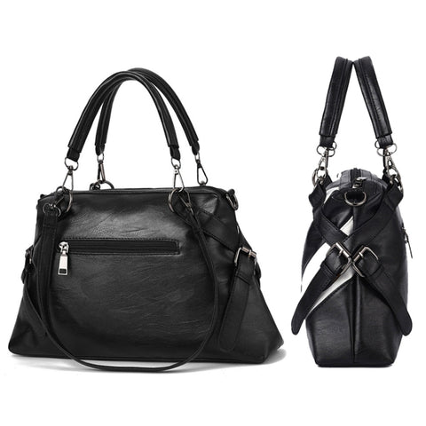 TFZ 250 Geometric Colorblock Soft Leather Handbag, Red Wine, Green, Black, Dark Gray, Black White, Rubber Pink