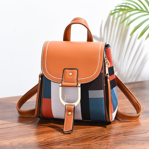TFZ 959 PU Soft Leather Ladies Backpack, White, Red Wine, Black, Soil Yellow, Coffee