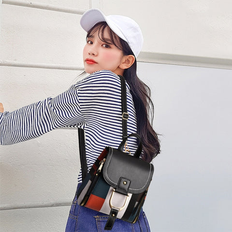 TFZ 959 PU Soft Leather Ladies Backpack, White, Red Wine, Black, Soil Yellow, Coffee