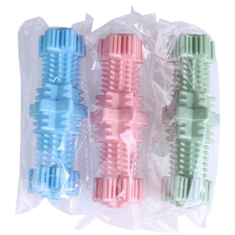 Dogs Bite Toys Hexagonal Molar Rods Pet Tooth Brush, Hexagonal (Light Sky Blue), Hexagonal (Light Pink), Hexagonal (Avocado Green)