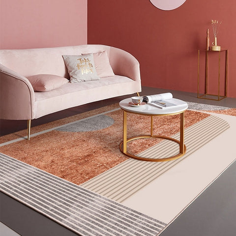 Modern Abstract Geometric Living Room Rug Coffee Table Cushion, 50x80cm, 60x90cm