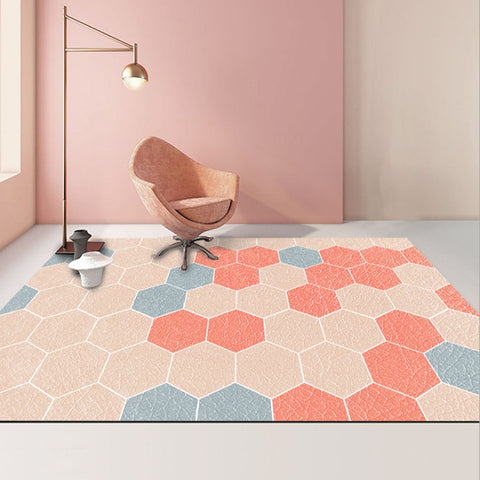 Modern Abstract Geometric Living Room Rug Coffee Table Cushion, 50x80cm, 60x90cm