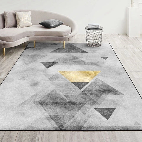 Modern Abstract Geometric Living Room Rug Coffee Table Cushion, 80x120cm, 80x160cm