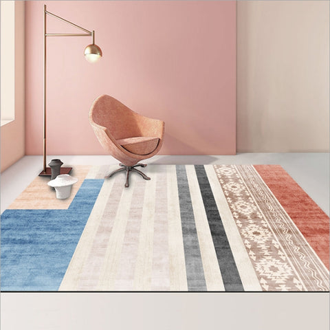 Modern Abstract Geometric Living Room Rug Coffee Table Cushion, 80x120cm, 80x160cm