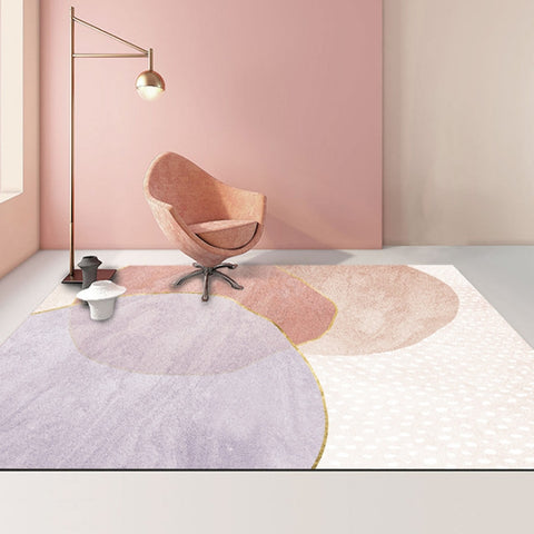 Modern Abstract Geometric Living Room Rug Coffee Table Cushion, 140x200cm