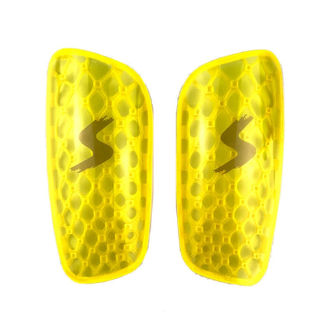 TPR Honeycomb Transparent Leg Protection Plug Board Football Protection Gear, TPR Yellow S, TPR Yellow L, TPR Orange S, TPR Orange L, TPR Blue S, TPR Blue L, TPR Fluorescent Green S, TPR Fluorescent Green L