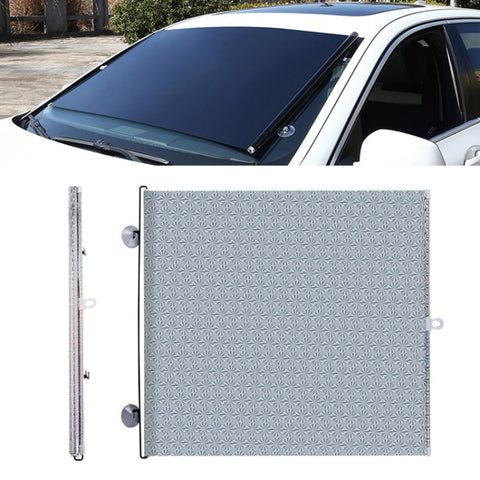 Suction Cup Car Shade Curtain Window Telescopic Roller Blind, Size: 50x125cm Silver Laser, 40x60cm Black Mesh, 40x60cm Silver Lyser, 40x125cm Silver Lyser, 50x125cm Silver Laser, 40x125cm Black Mesh, 45x125cm Silver Lyser, 45x125cm Black Mesh          ...