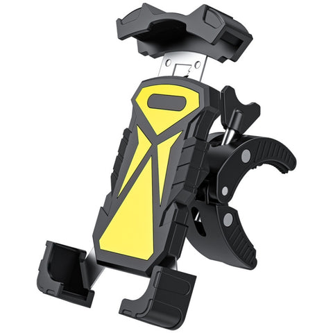 L101+M011 Outdoor Cycling Mechanical Locking Phone Holder, Gray, Black, Blue, Yellow, Red, Green, DIY Color