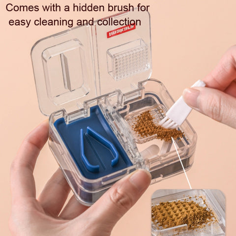 Imakara Mini Square Portable Sealed Medicine Cutter Dispenser Box, Red, Green, Blue, White