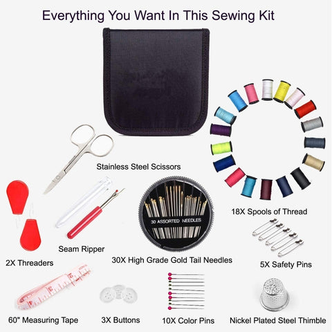 3 Sets 70 In 1 Multifunctional Storage Sewing Kit, 3 Sets 70 In 1