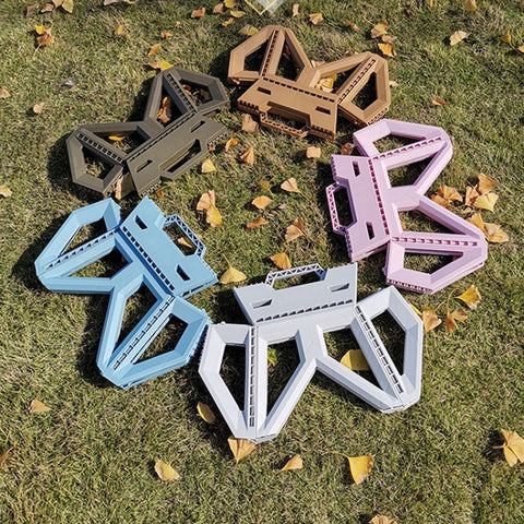 Portable Thickened Plastic Folding Stool Outdoor Fishing Stool, Pink, Princess Sugar, Army Green, Lake Blue, Gray, Black, Sky Blue