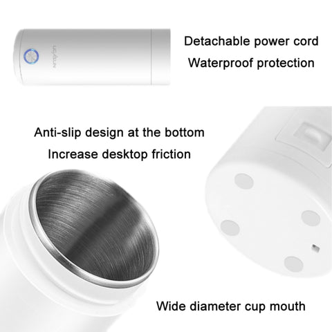 UGASUN Travel Portable Mini Electric Heated Water Cup, UK Plug (White), EU Plug (Withe), US Plug (White), UK Plug (Pink), EU Plug (Pink), US Plug (Pink)