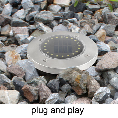 2 PCS 20LEDs Outdoor Waterproof Solar Garden Light Lawn Buried Light, White Light, Yellow Light