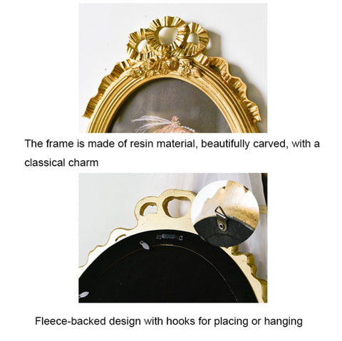 Retro Imitation Wood Home Decor Photo Frames, Spec:, Square-6 inches, Square-7 inches, Arched-6 inches, Arched-7 inches, Oval-6 inches, Oval-7 inches, Bow Round Box, A Model, B Model, C Model, D Model