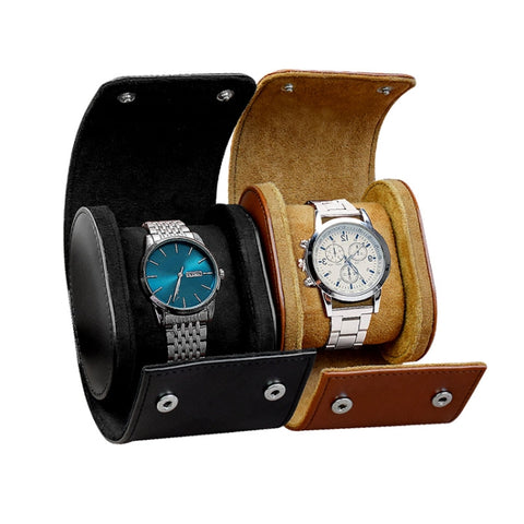 PU Leather Watch Protective Dustproof Display Box Portable Storage Box, 1 Slots