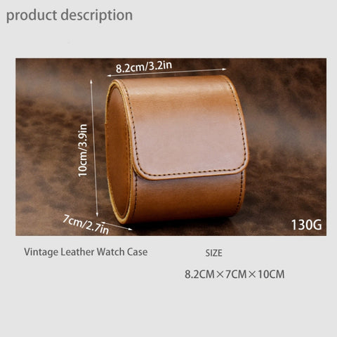 PU Leather Watch Protective Dustproof Display Box Portable Storage Box, 1 Slots