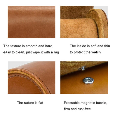 PU Leather Watch Protective Dustproof Display Box Portable Storage Box, 1 Slots