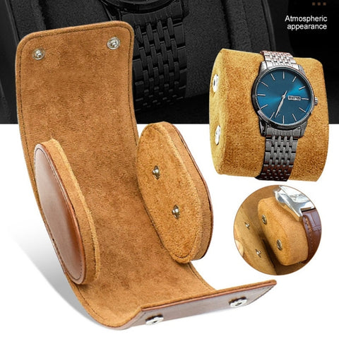 PU Leather Watch Protective Dustproof Display Box Portable Storage Box, 1 Slots