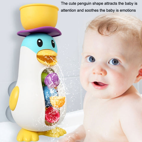 LXB-76 Baby Bathroom Penguin Windmill Playing Water Toy
