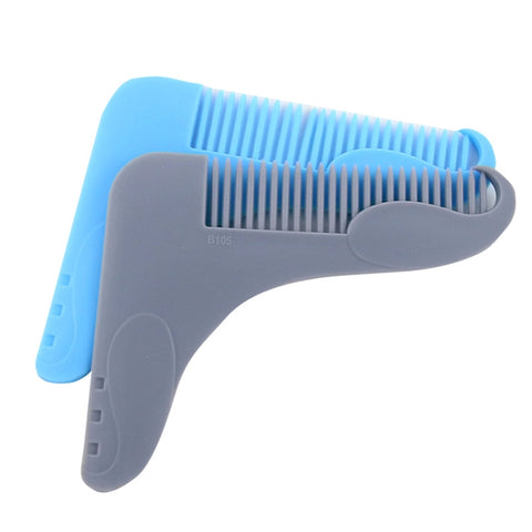 5PCS Beard -Shaped Template Comb Beard Shaped Comb Color Random Delivery, Style:, L Shape, Z Shape