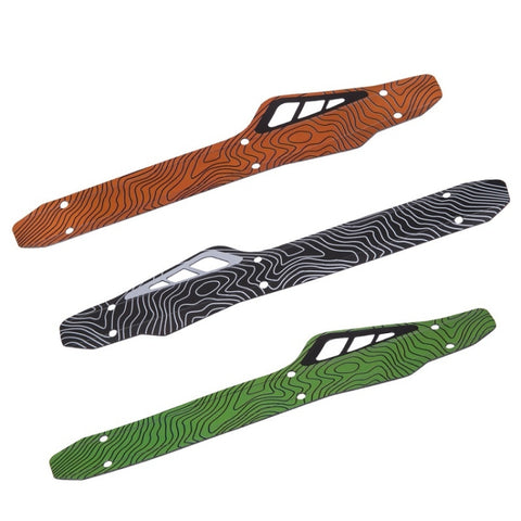 ZTTO 2 PCS Mountain Bike Plastic Chain Guard Riding Gear, Orange, Green, Black