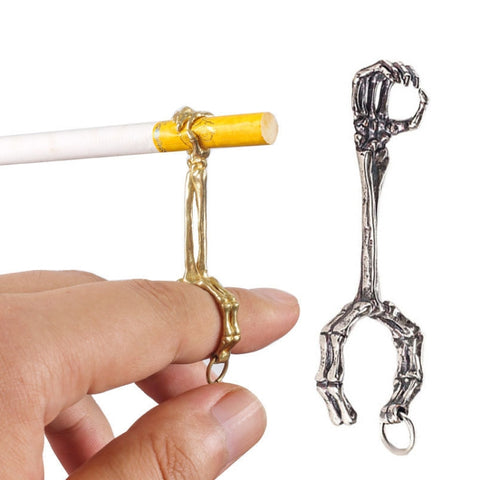 Skull Hand Game Cigarette Clip Electroplating Ring, Gold Plating, Silver Plating