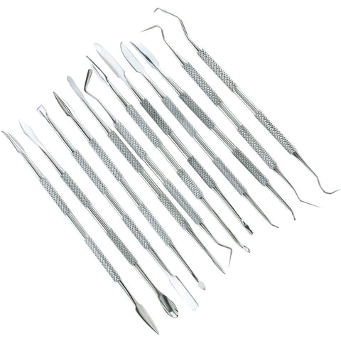 12 In 1 Stainless Steel Wax Carving Knife Dental Tool Set Clay Modeling Tool, 12 In 1 Knife