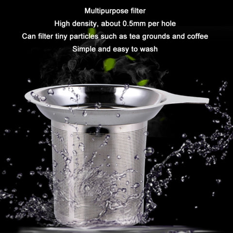 304 Stainless Steel Teapot Flat Bottom High Density Strainer With Handle, 304 Stainless Steel Teapot