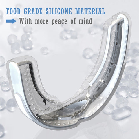 Sleeping Anti Snoring Mouth Guard Braces For Sleep Better Breath, White, Black