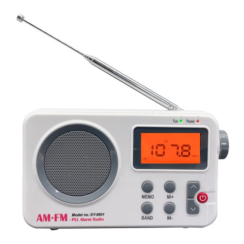 SY-8801 Portable Retro Radio HD LCD Screen Weight Bass Short Wave Radio, SY-8801