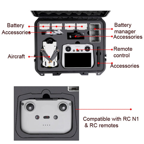 Waterproof Storage Box Carrying Protective Box for DJI Mini 3 Pro, Style 2