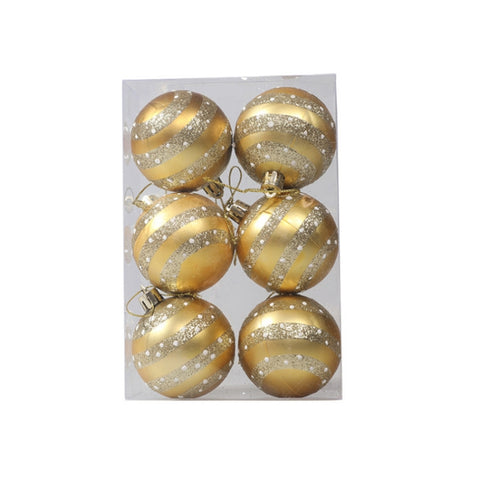 6pcs/pack 6cm Painted Christmas Ball Decoration Props