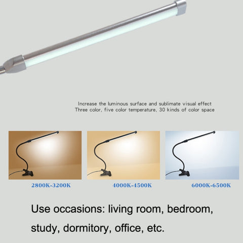 USB Clip Lamp Student Eye Protection LED Dimmable Desk Light, Purple, Gold, Black, Silver